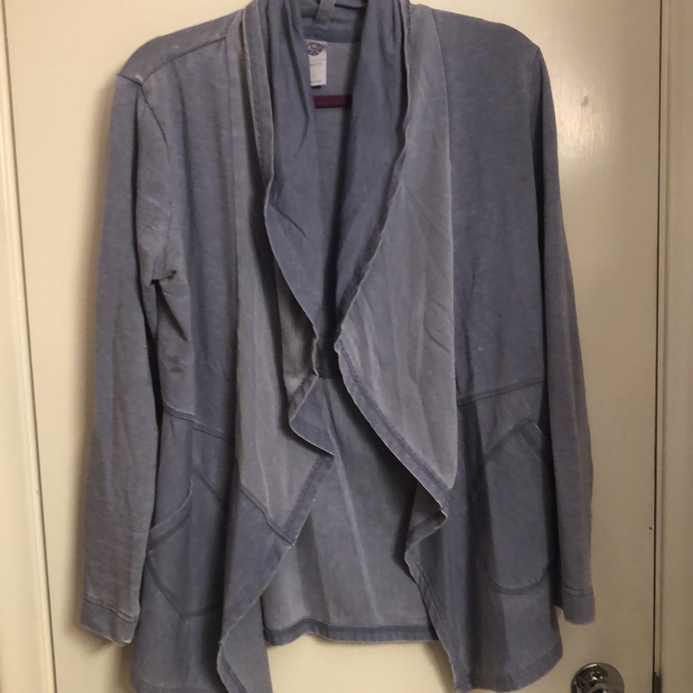 te verde Open Front Lightweight Cotton Blend Cover Sz L